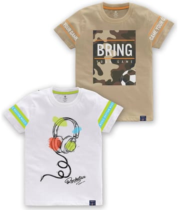 CODEZ Pack of 1 Boys Cotton Blend T-Shirt ( Multi Color )