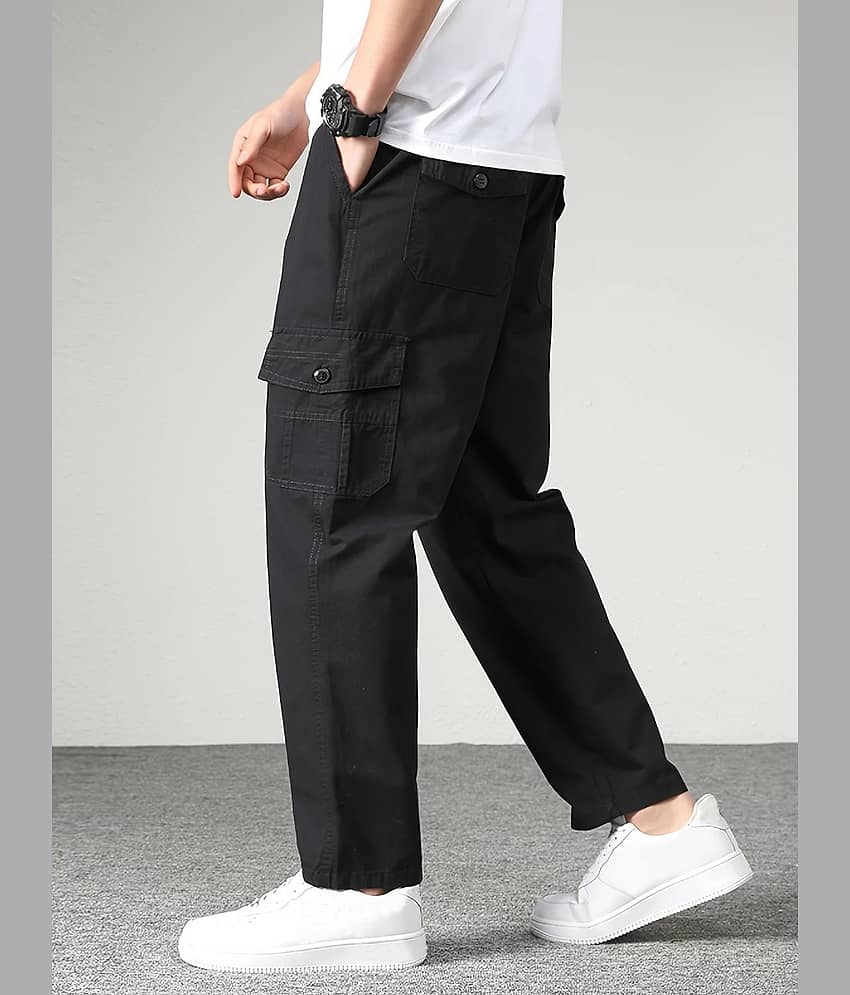 Greenflair Loose Men's Cargos - Black ( Pack of 1 )