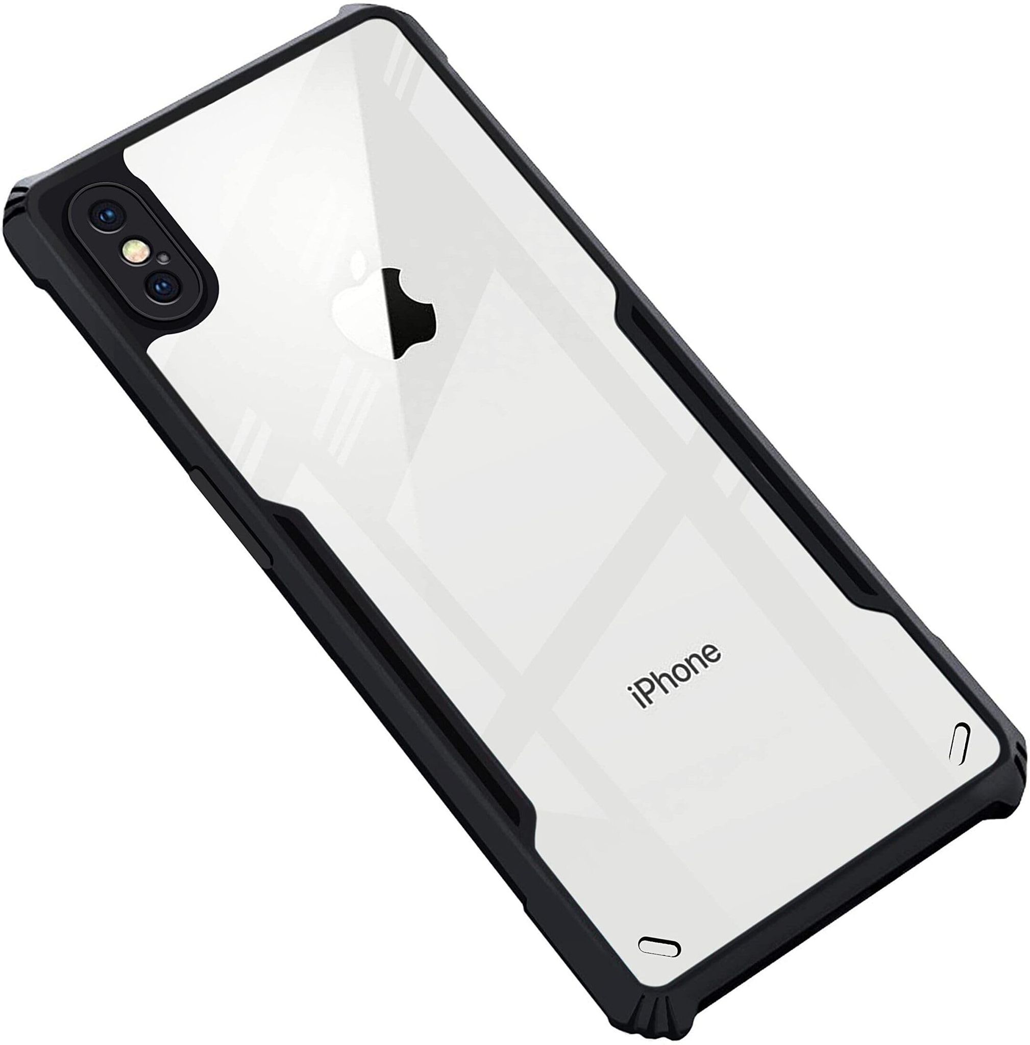PLUGTECH Slim Shockproof Case | Matte Black Soft | Drop Protection | Precise Cutouts | Premium Mobile Cover for Apple iPhone X, Apple iPhone XS