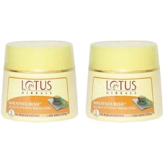 Lotus Herbals Wheatnourish Wheatgerm Oil  Honey Massage Cream Rejuvenates Skin For All Skin Types 250G (Pack Of 2)