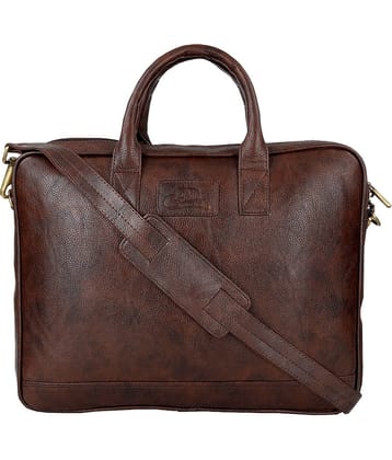 Leather World - Brown Synthetic Office Bag