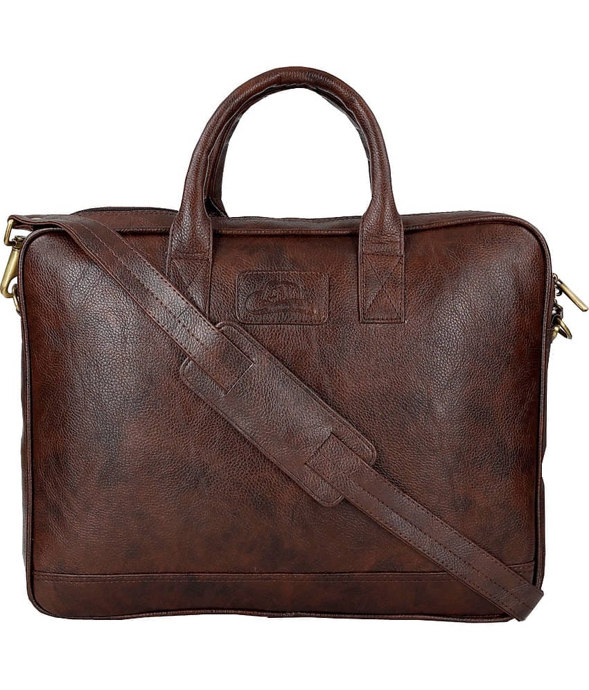 Leather World - Brown Synthetic Office Bag