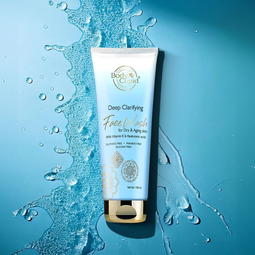 Body Cupid Deep Clarifying Face Wash Powered With Hyaluronic Acid And Vitamin E - 100 ml