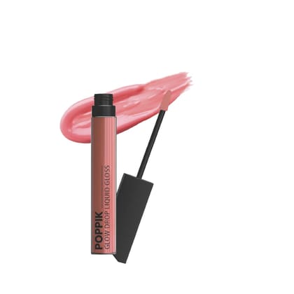 POPPIK Liquid Gloss Lipstick for Women | High Shine, Non Sticky, Moisturizing Lip Color | Smooth Glossy Finish | Party & Everyday Wear Lip Gloss, Ideal for Wedding, Casual Outings, Gifting, 2ML