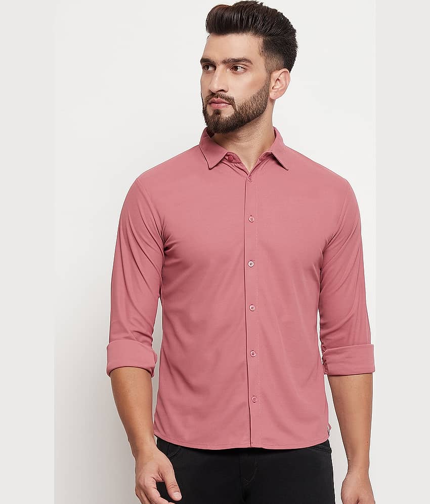 renuovo Cotton Blend Regular Fit Solids Full Sleeves Men's Casual Shirt - Navy Blue ( Pack of 1 )