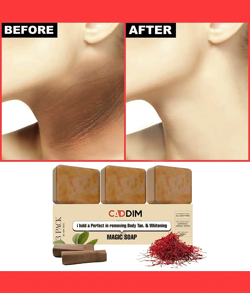 CADDIM Skin Whitening Gharsoaps Soap for All Skin Type ( Pack of 3 )
