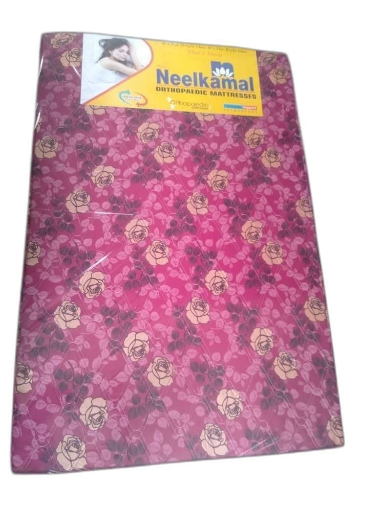 Neelkamal Orthopaedic Mattress (Pink, 6 ft x 4 ft) | Optimal Back Support | Daily Sleep & Comfort