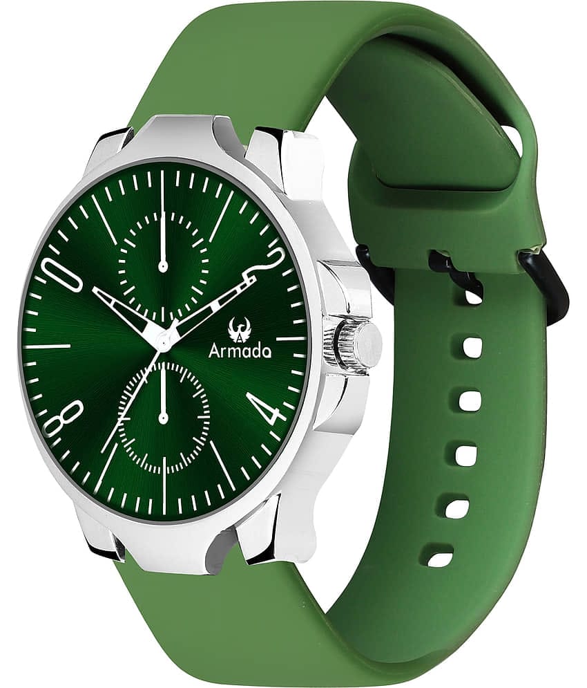 Armado Green Silicon Analog Men's Watch