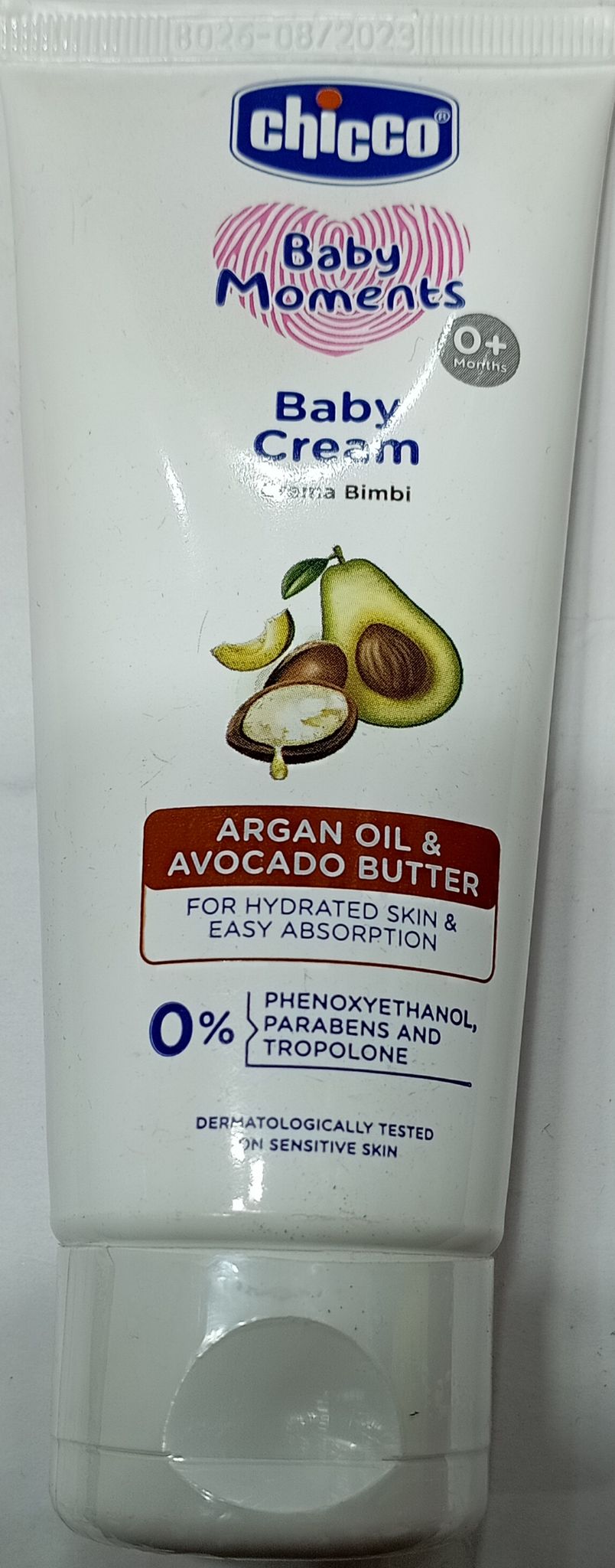 Chicco baby moments baby cream cream bimbi ARGAN OIL & AVOCADO BUTTER 100g