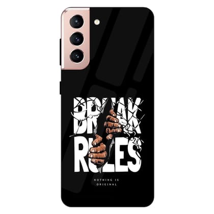 Break Rules - Glass Case For Samsung Models-Samsung Galaxy A7 2018