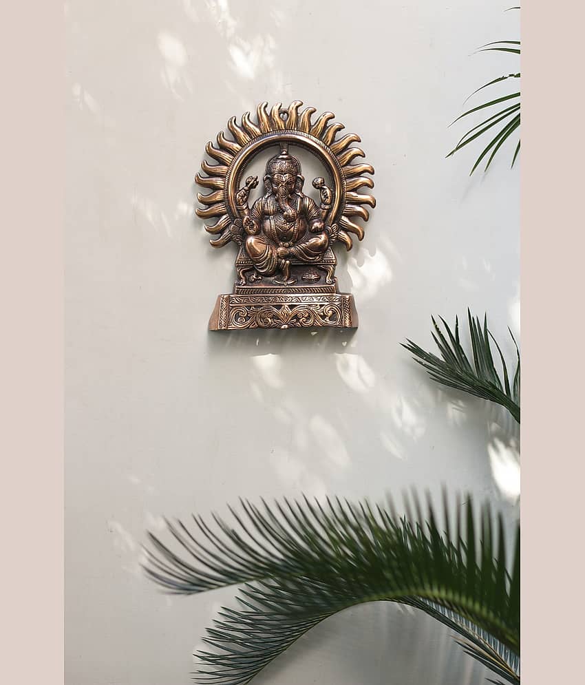 Fashion Bizz Wall Hanging Of Lord Ganesha Decorative |Religious Idol - 25 cm