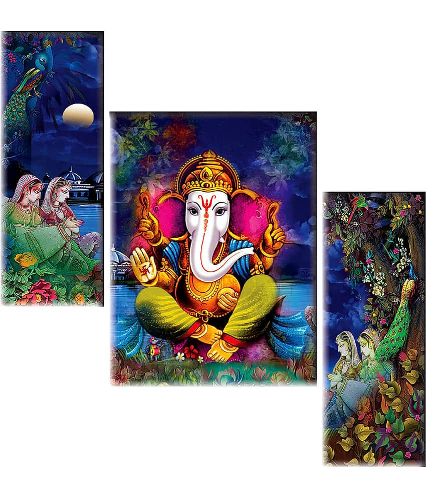 Saf Ganesha modern art MDF Painting Without Frame