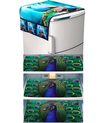 Revexo - Polyester Multicolor Fridge Top Cover ( Pack of 4 )