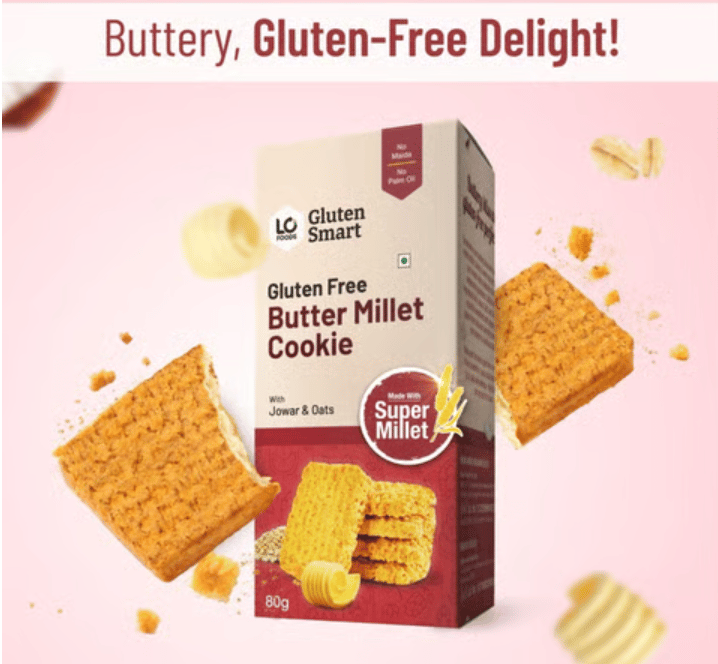 Gluten Free Butter Cookies - Healthy Millet Biscuit (No Added Sugar)
