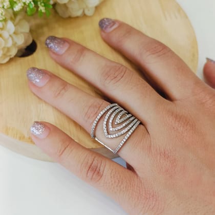 Vs sterling silver cocktail ring 178-9