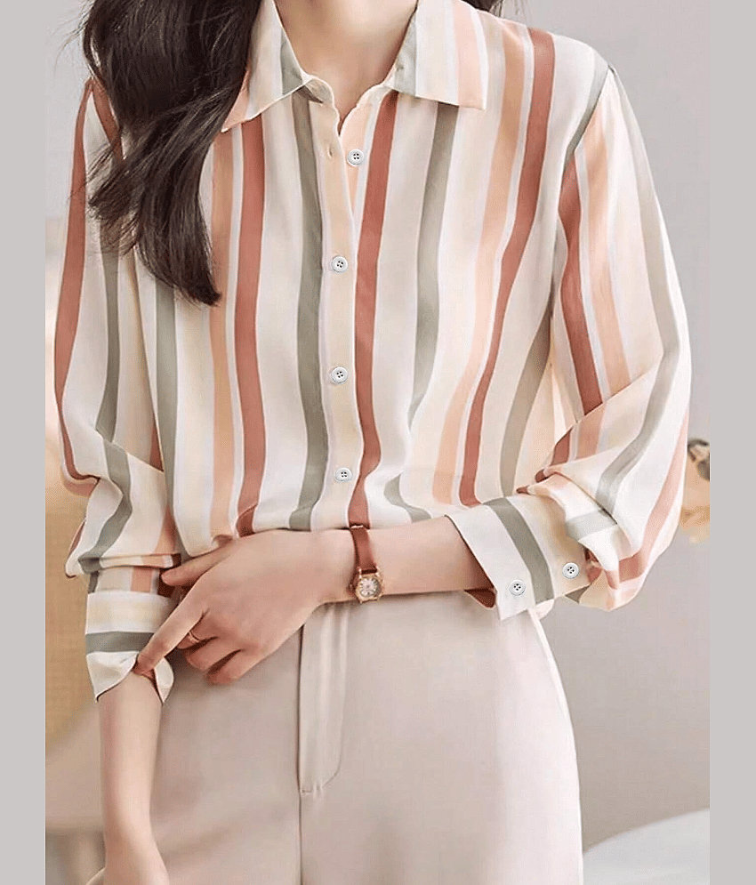 AAPSKA Women Printed Poly Cotton Shirt ( Multicolor )