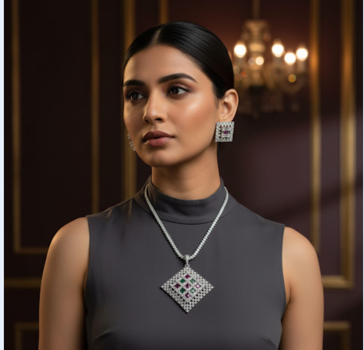 Pendant set with earrings
