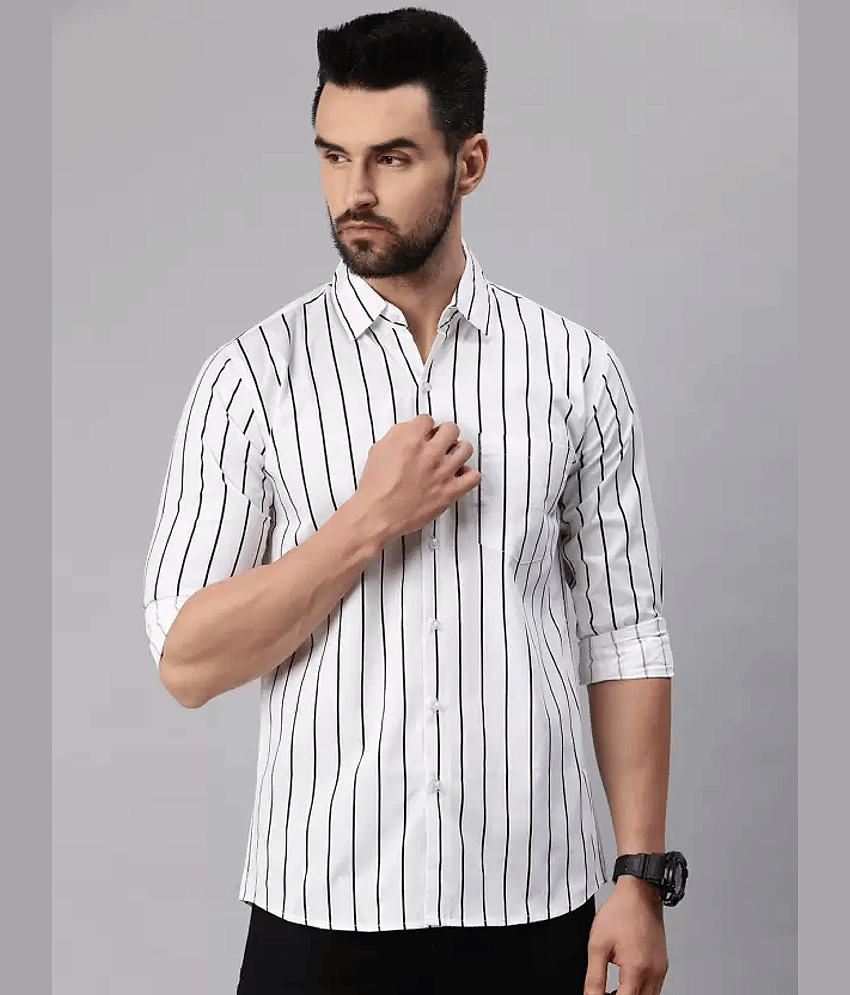 BOUGHT FIRST Cotton Blend Regular Fit Full Sleeves Men's Formal Shirt - Black ( Pack of 1 )