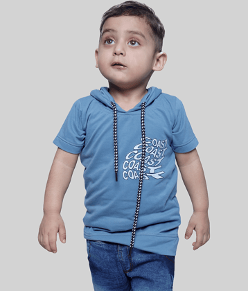 Kidzee Kingdom Pack of 1 Boys Cotton T-Shirt ( Blue )