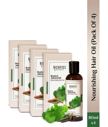 Richfeel Brahmi Jaborandi Nourishing Hair Oil 80 Ml Pack of 4