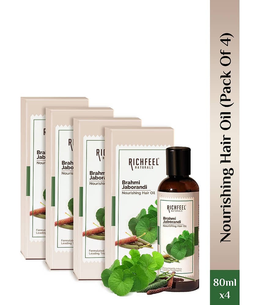 Richfeel Brahmi Jaborandi Nourishing Hair Oil 80 Ml Pack of 4