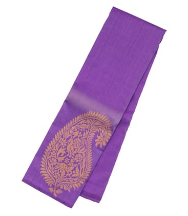 Lilac Handloom Kanchipuram Silk Saree With Vanasingaram Buttas-Lilac