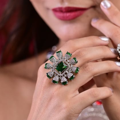 kiara wedding ad ring-Green