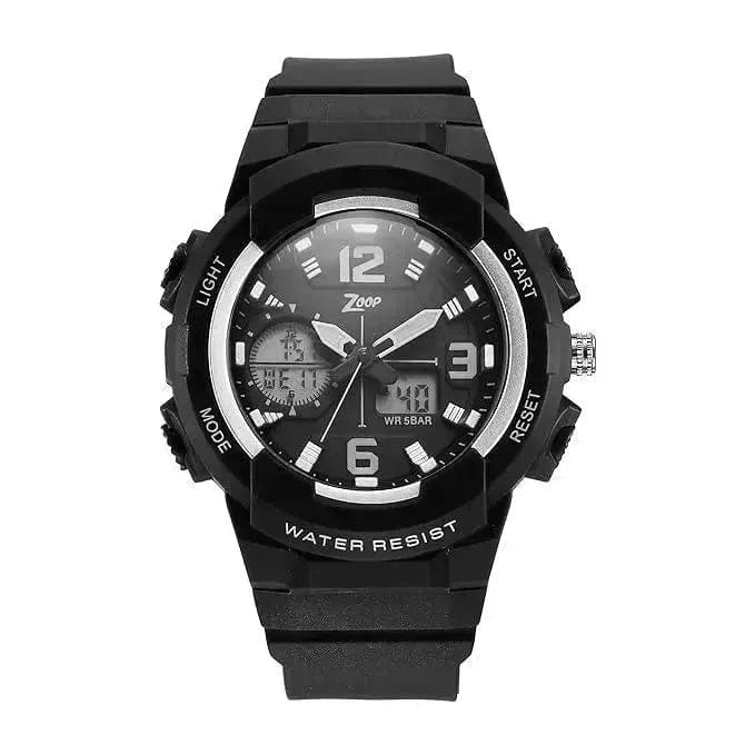 Titan Zoop Quartz Analog Digital Black Dial Plastic Strap Watch for Kids | NR26026PP02W