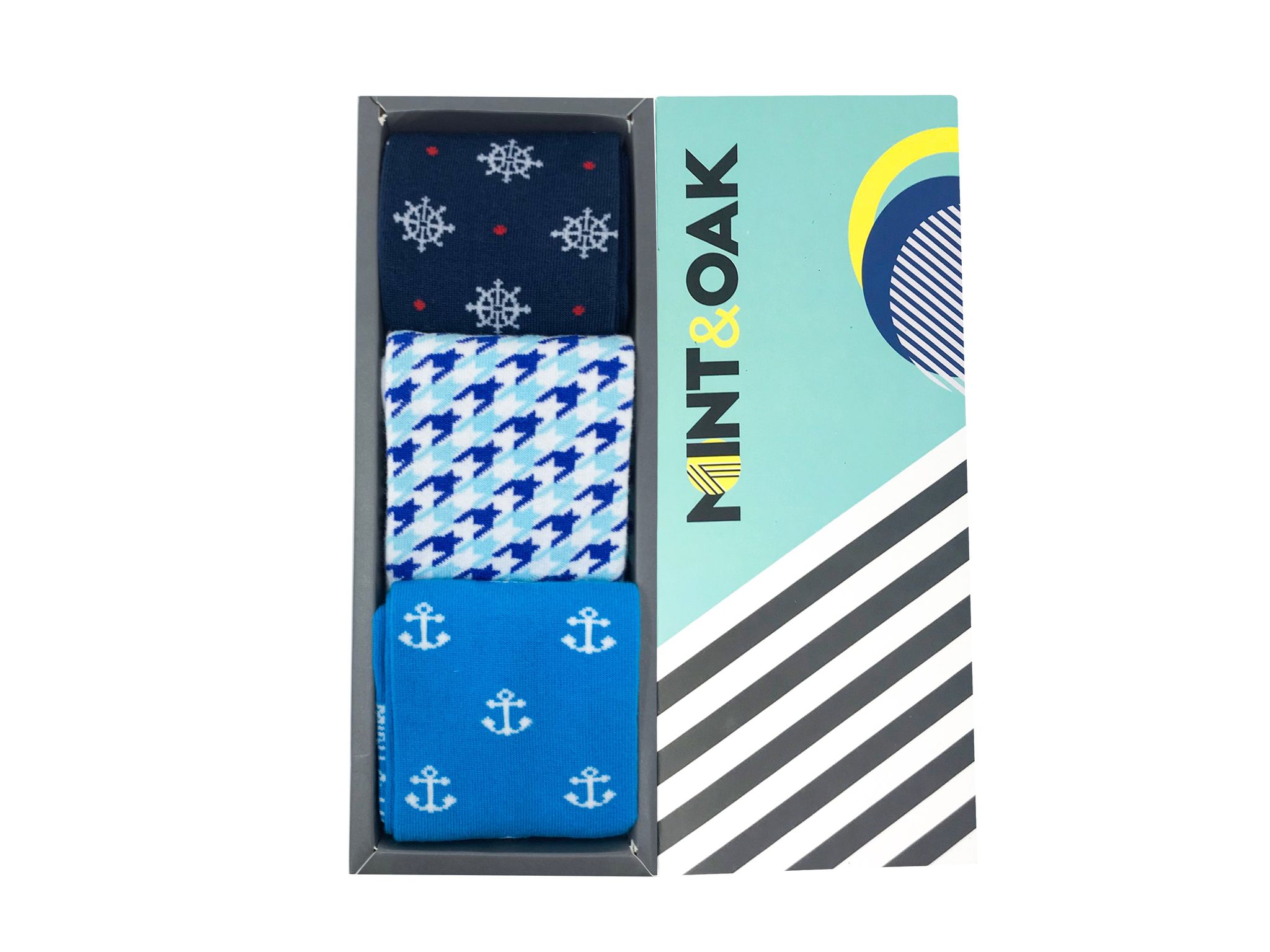 Seas the day Set-of-3 Crew Socks for Men