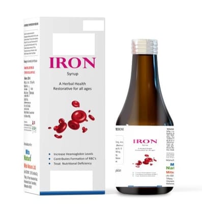 Iron Nutrient Syrup  Supports Hemoglobin Increase | Safe for Daily Use | Non-Constipating Formula | Appetite Stimulant | Naturally Flavored, No Artificial Agents - ASSORTED