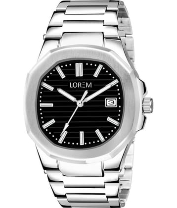 Lorem Silver Stainless Steel Analog Men's Watch