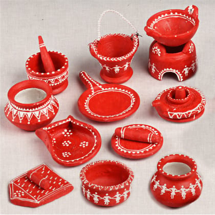 Toy Antiqua Clay Miniature Red (Small Size) Premium Handcrafted Toy
