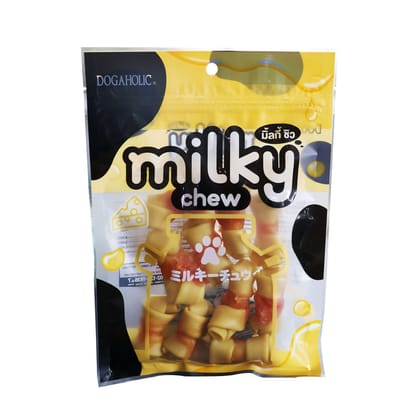 Dogaholic Milky Chew Cheese & Chicken Bone Dog Treats, Protein Rich Milky Snacks for Dogs of All Breeds and Ages, Helps Muscle Development, Pack of 2,All Life Stages