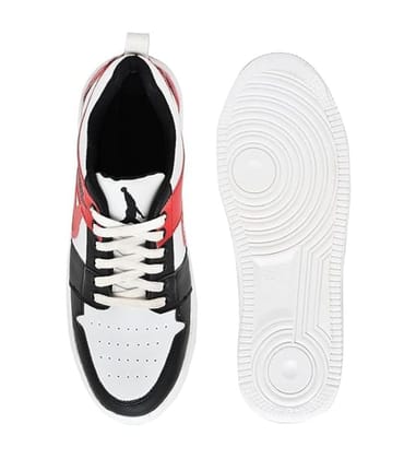 Mens Solid Synthetic Casual Shoes Size 6 (White)
