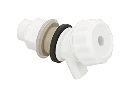 Iconic Water Jug Tap / Faucet / Cock, Fits to All Water Jugs, Water Dispenser (1), Plastic, White, Polished