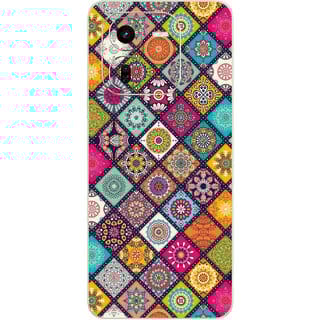 Yug Emporium Back Skin Wrap For iQOO Z9X 5G Premium Quality Full Coverage (Rangoli Design) (Mobile Back Cover, Multicolor)