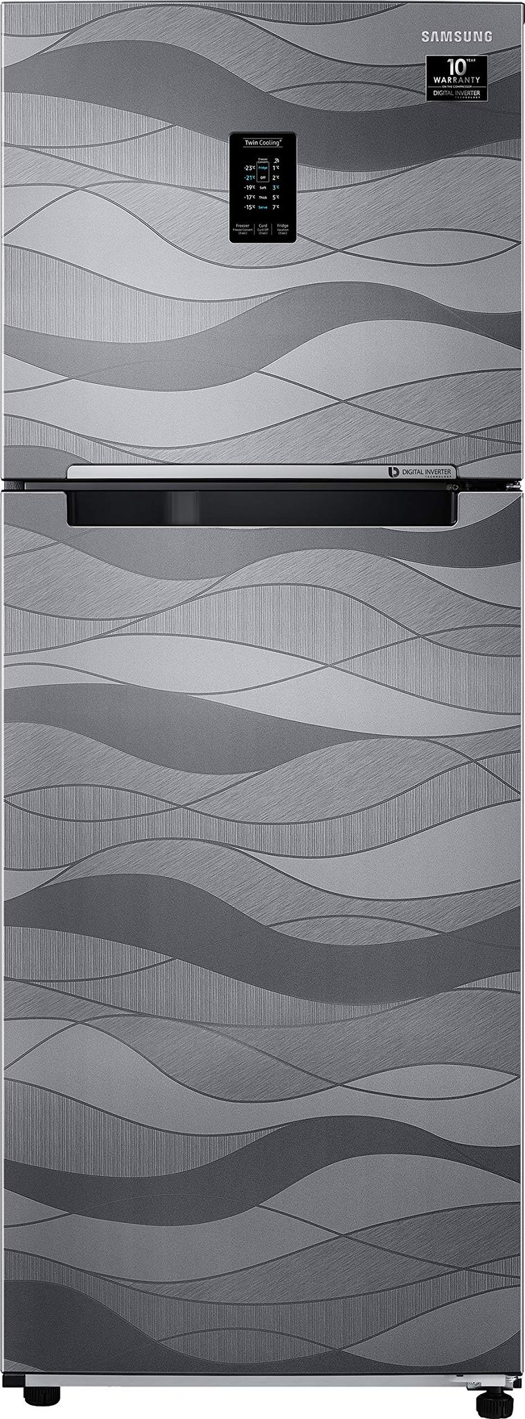 Samsung 314 L 2 Star Inverter Frost-Free Double Door Refrigerator Appliance (RT34T4632NV/HL, Wave Steel, Convertible) Samsung 314 L 2 Star Inverter Frost-Free Double Door Refrigerator Appliance (RT34T4632NV/HL, Wave Steel, Convertible) - Wave Steel / lar