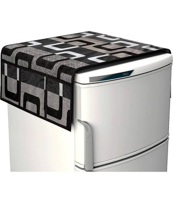 Shaphio - Multicolor Polyester Fridge  Top Cover (Pack of 1)