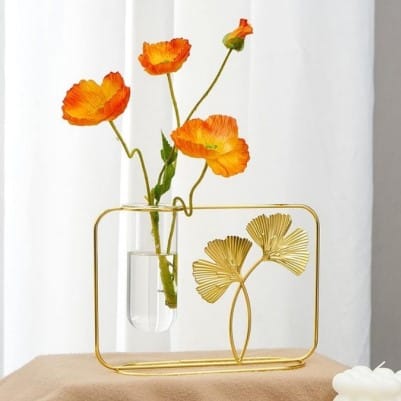 Metal Flower Vase With Test Tube