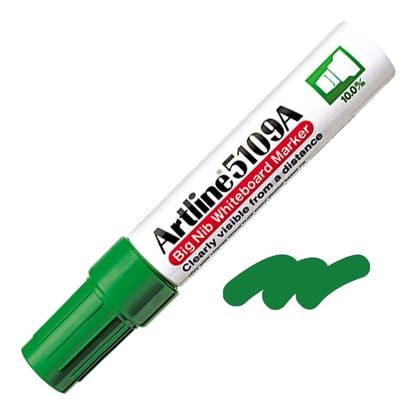 Artline 5109A Big Nib Whiteboard Marker Pack of 12 (Green Colours) | Popular Choice For Writing On Whiteboards