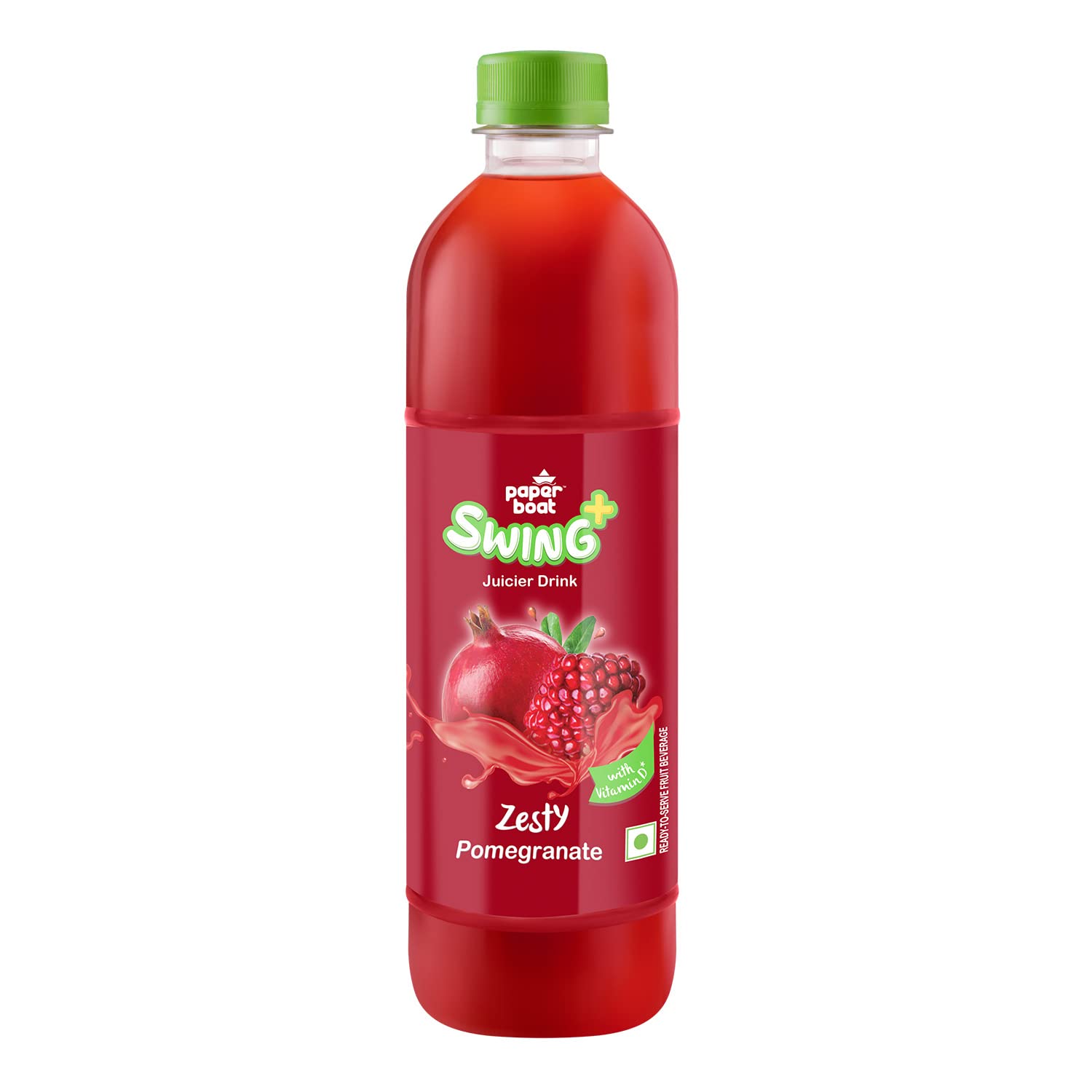 Paper Boat Swing Zesty Pomegranate Juice, Enriched with Vitamin D, No Gmos, 1.2 ltr