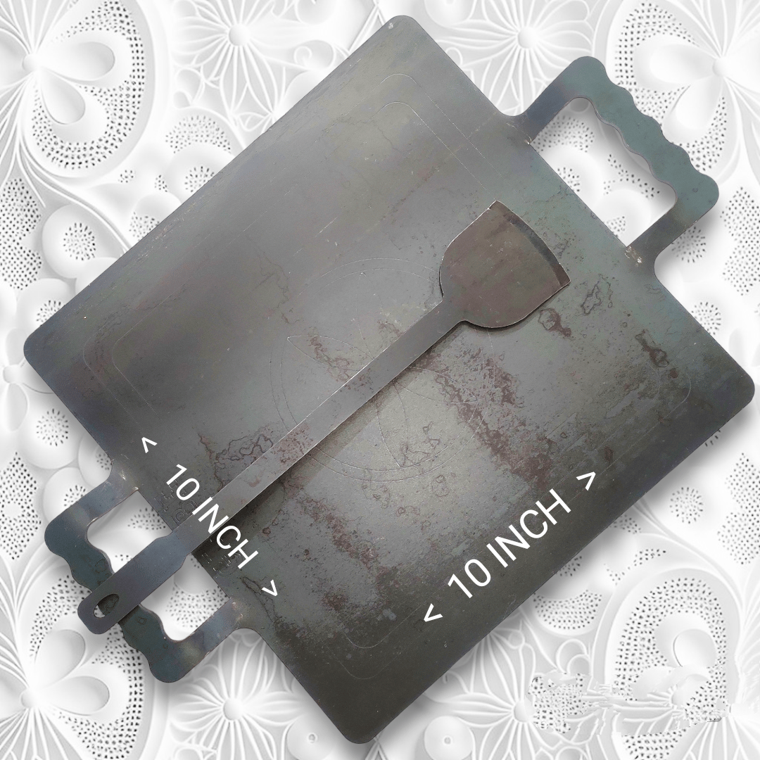 NAAYAGI - SQUARE TAWA - PURE IRON MADE for dosa, roti, DOUBLE HANDLE