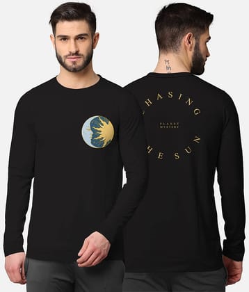 BULLMER Pack of 1 Cotton Blend Regular Fit Men's T-Shirt ( Black )