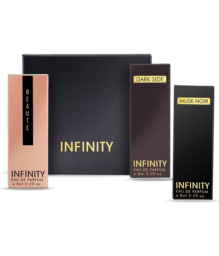Infinity Beaute, Dark Side & Musk Noir Eau De Parfum Long Lasting EDP Premium Perfume Classic Gift Set Pack of 3, 8ml Each