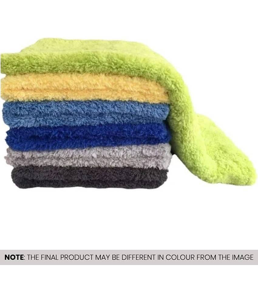 mahek accessories Multicolor 500 GSM Microfiber Cleaning Cloth For Automobile Car Accessories ( Pack of 6 ) 30x30 cms