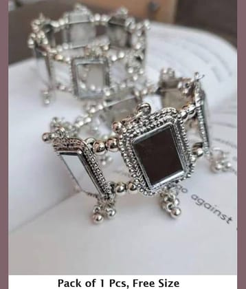 Samridhi DC Silver Bangle ( Pack of 1 )