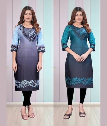 Hetsa Women Rayon Printed A-line Kurti ( Multicolor )