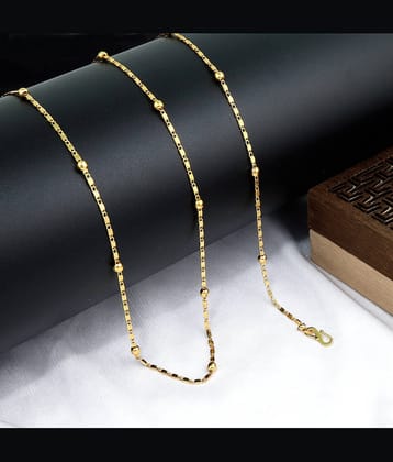 FASHION FRILL Gold Plated Chain ( Set of 1 )