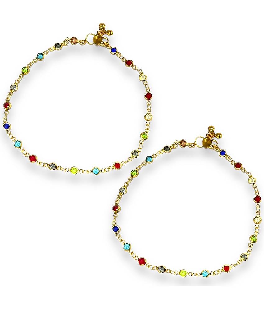 Charms Gold Anklets ( Pack of 1 )