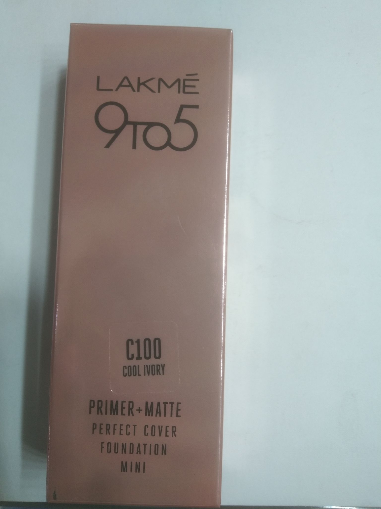 Lakme C100 Cool ivory Primer+matte Perfect cover Foundation Mini 